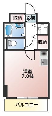 プランドールマサキ(ワンルーム/5階)の間取り写真