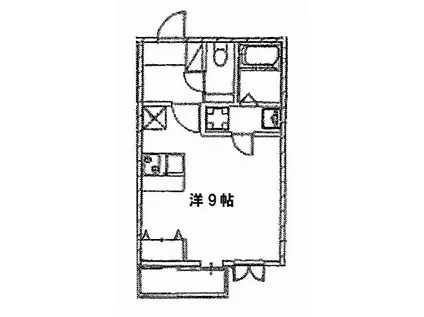 CASA GAROFANO(ワンルーム/2階)の間取り写真