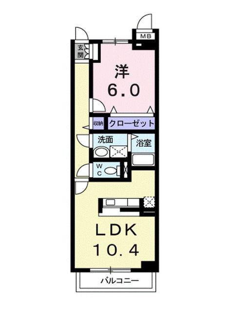 トーラス(1LDK/3階)の間取り写真