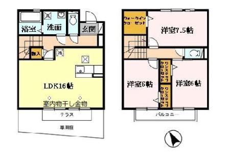 ガンダヴューハ(3LDK/1階)の間取り写真