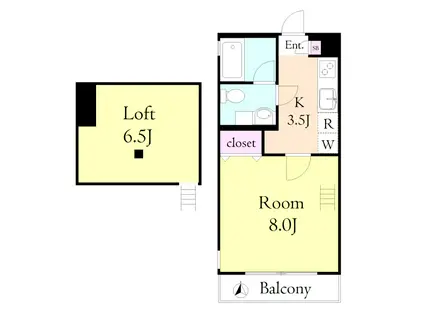 ユーラル昴苑(1K/1階)の間取り写真