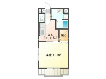 メゾン・サンパティーク(1DK/1階)の間取り写真