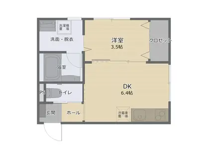 CERES-セレス-(1DK/1階)の間取り写真