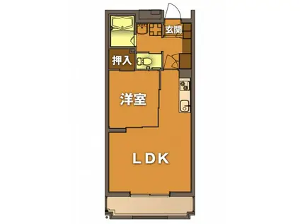 ヴィブレ大原(1LDK/3階)の間取り写真