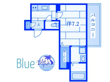 LICHTWIEN(1DK/4階)の間取り写真