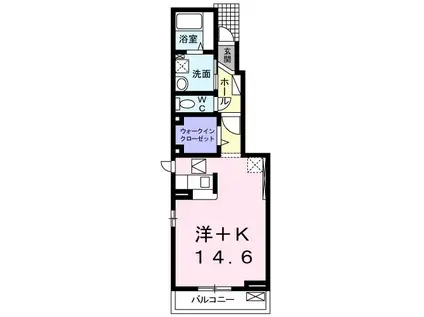 メゾン離宮前II(1K/1階)の間取り写真