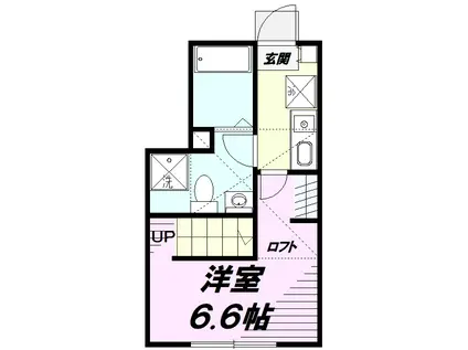 TINA八王子(1K/1階)の間取り写真