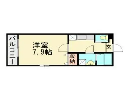 ライラック町田(1K/2階)の間取り写真