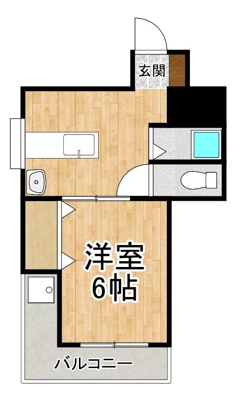コーポ・サン(1DK/3階)の間取り写真