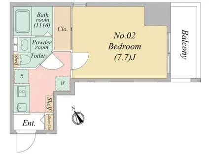 REZARIA KITASENJU(1K/10階)の間取り写真