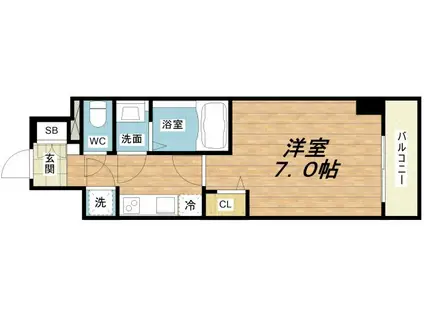 シーサイドフォーレス(2DK/2階)の間取り写真