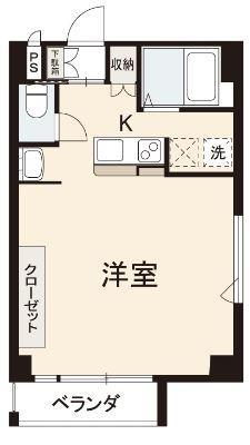 富士ヒルズ(1K/2階)の間取り写真
