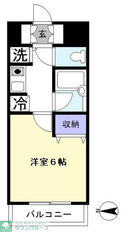 ソレイユ天王台(1K/1階)の間取り写真