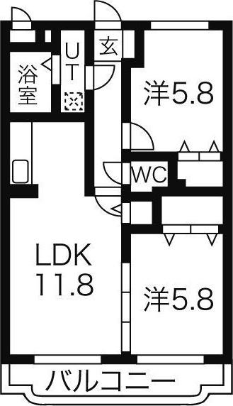 LM.FACTORY III(2LDK/2階)の間取り写真