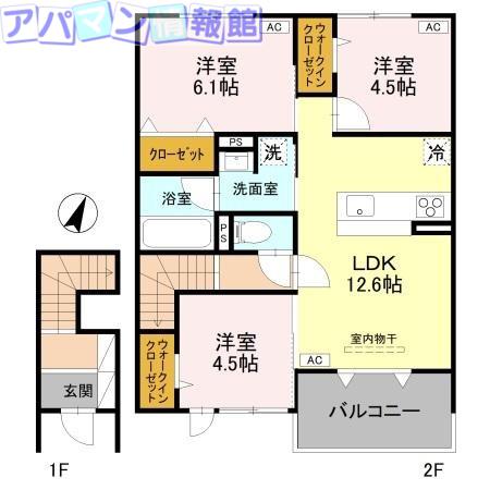 グラン・マーレ(3LDK/2階)の間取り写真