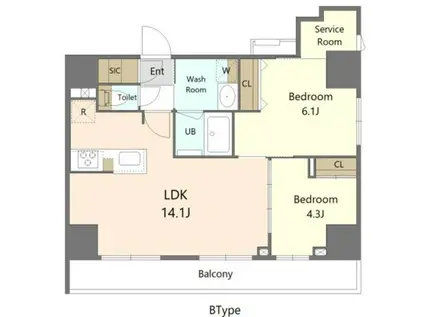 ALIVIS東京尾久(2SLDK/3階)の間取り写真
