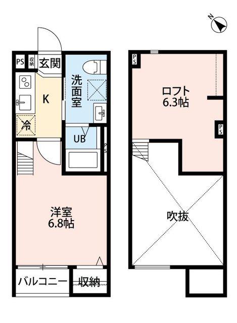 シーニュ金岡(1K/2階)の間取り写真