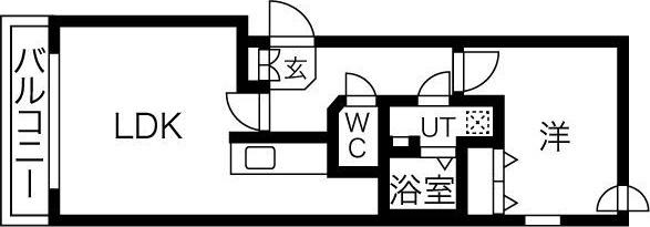 アーキヒルズ(1LDK/4階)の間取り写真