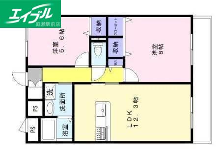 グランメゾンKS(2LDK/2階)の間取り写真