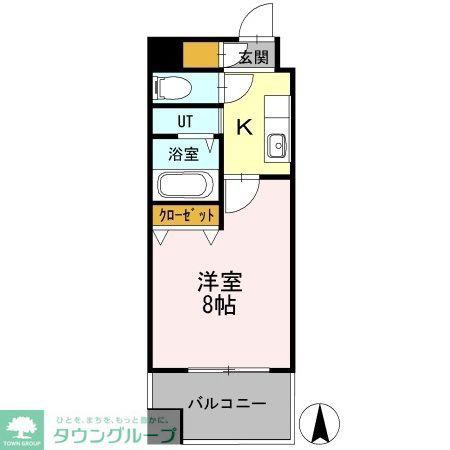 ユーレジデンス名駅南(1K/8階)の間取り写真