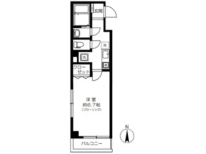 PICCHIO御徒町(1K/3階)の間取り写真