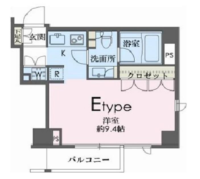 ドゥーエ南麻布(ワンルーム/2階)の間取り写真
