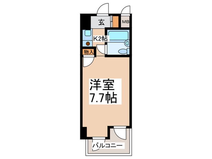 CKすずかけ台(1K/5階)の間取り写真