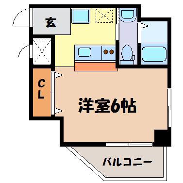 第六加藤ビル(1K/2階)の間取り写真