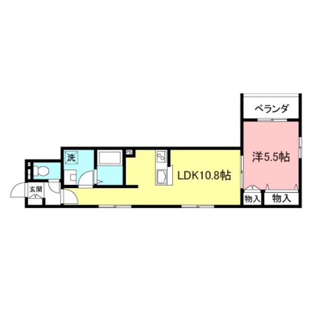 ヘーベルメゾン初台(1LDK/3階)の間取り写真