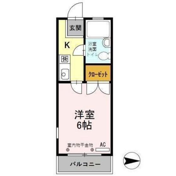 ハイツ・ポエム(1K/1階)の間取り写真