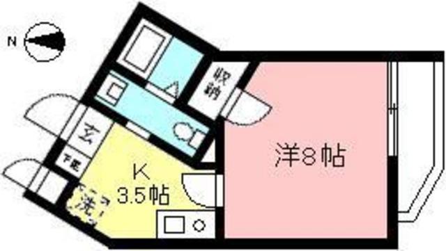 FLATS70(1K/1階)の間取り写真