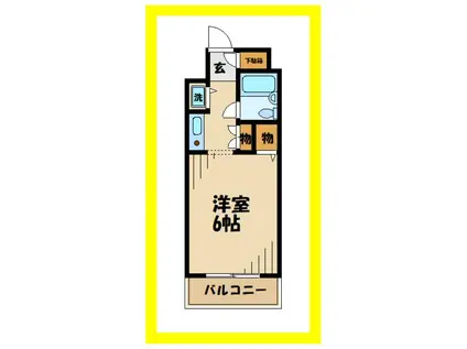 リンクスビル(1K/3階)の間取り写真