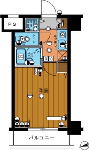 スカイコート板橋第3(1K/4階)の間取り写真