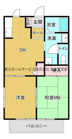 HOUSEアルバ(2DK/1階)の間取り写真
