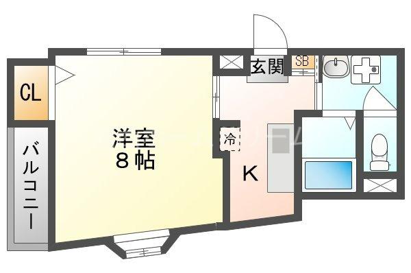 メゾンバニー NO3(1K/3階)の間取り写真