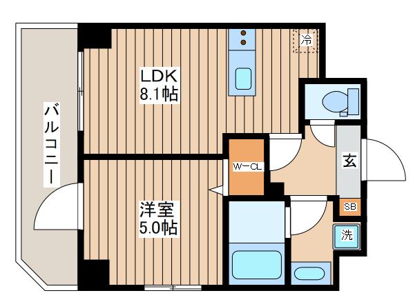 リヴシティ横濱蒔田壱番館(1LDK/10階)の間取り写真
