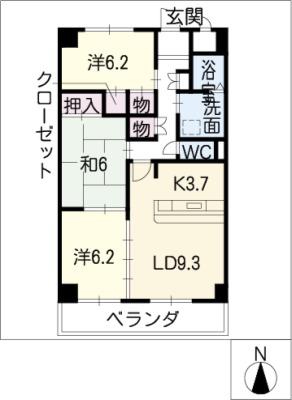 栄M・A(3LDK/5階)の間取り写真