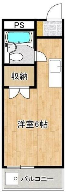 B′CASA福生IIRE-BORN(1K/2階)の間取り写真