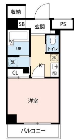 マイナビステイミライ本郷三丁目(1K/2階)の間取り写真