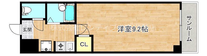 高津ヒルトン(1K/3階)の間取り写真