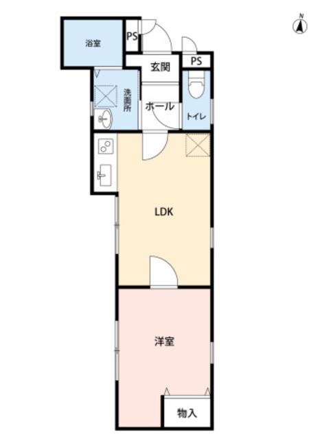 アイリハイツ(1LDK/2階)の間取り写真