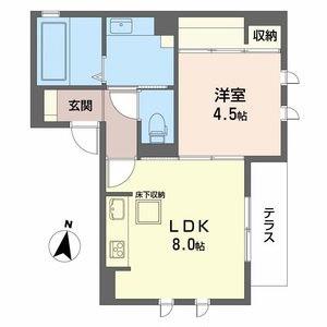 アプリコ(1LDK/1階)の間取り写真
