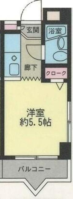 エスペランサ南橋本(1K/3階)の間取り写真