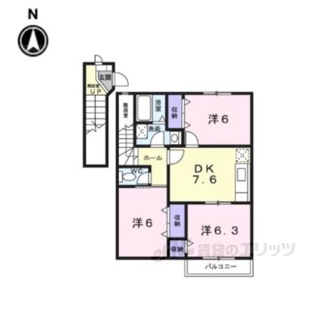 ベルアビタシオンⅣ(3DK/2階)の間取り写真