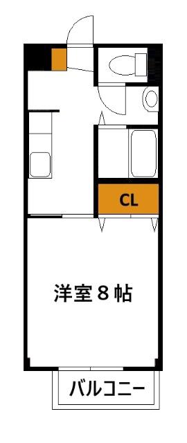 近鉄鈴鹿線 三日市駅 徒歩1分 2階建 築23年(1K/1階)の間取り写真