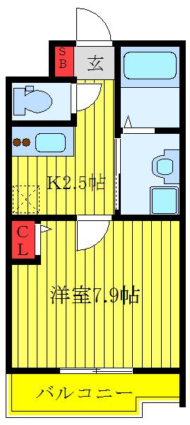 MAXIV常盤台(1K/4階)の間取り写真