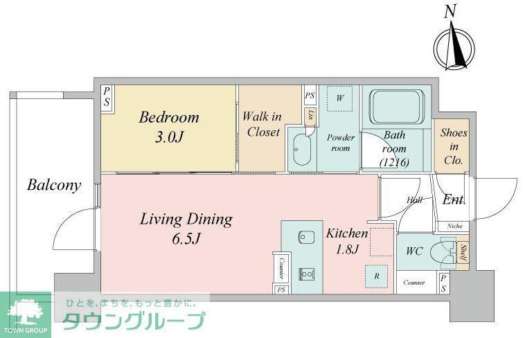 LIVE CASA西台(1LDK/6階)の間取り写真