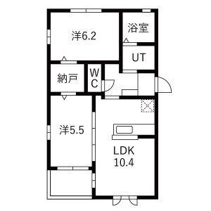 リバティーヒルズ(2LDK/2階)の間取り写真