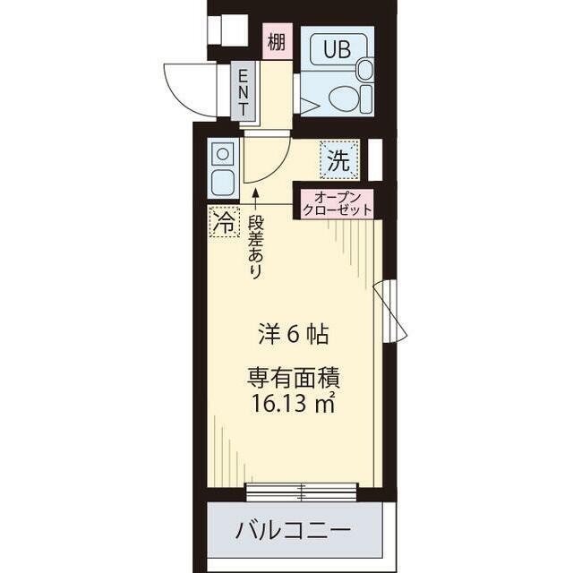 パークハイム桜新町(ワンルーム/2階)の間取り写真