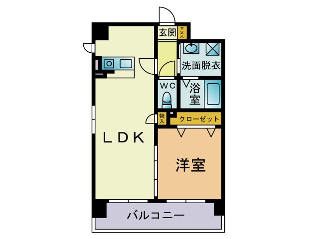 ＪＲ筑肥線 九大学研都市駅 徒歩10分 4階建 築12年(1LDK/2階)の間取り写真